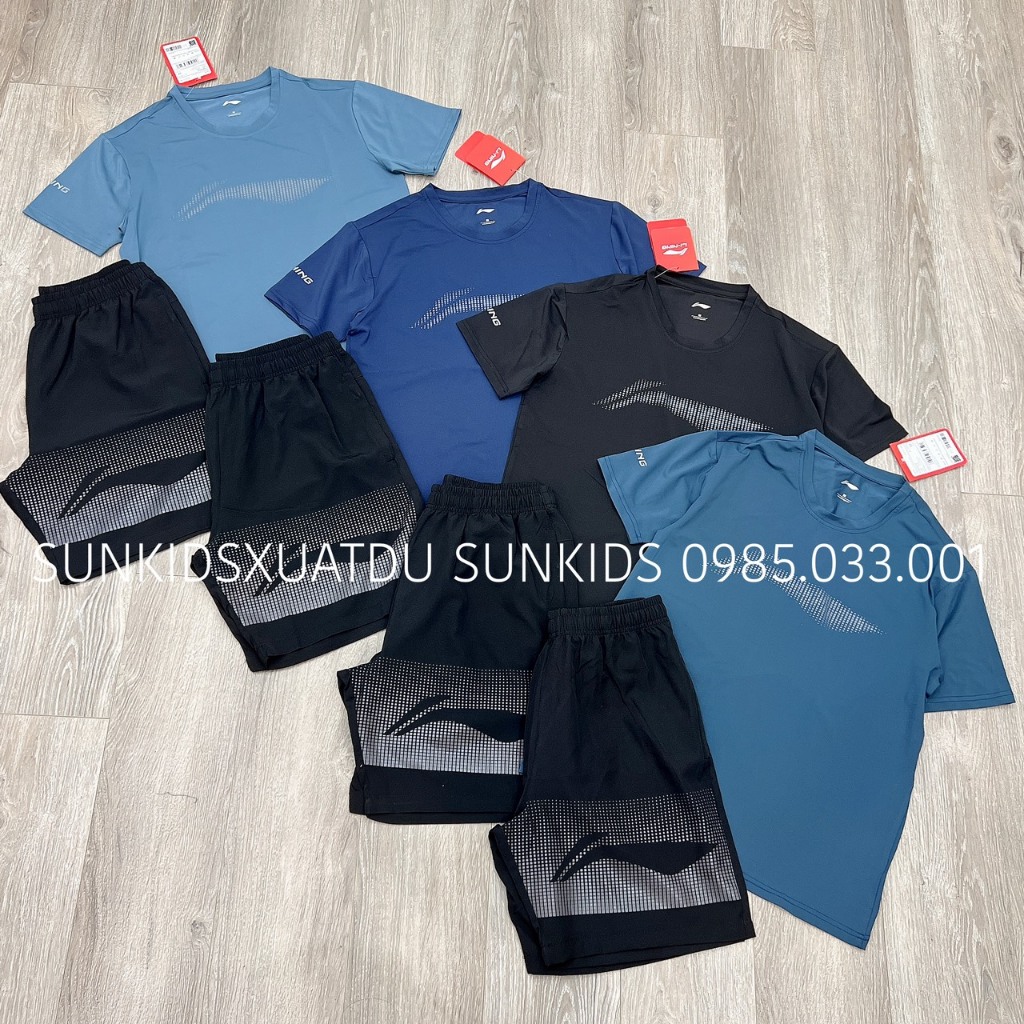 Bộ thể thao Nam logo Li ning in mờ