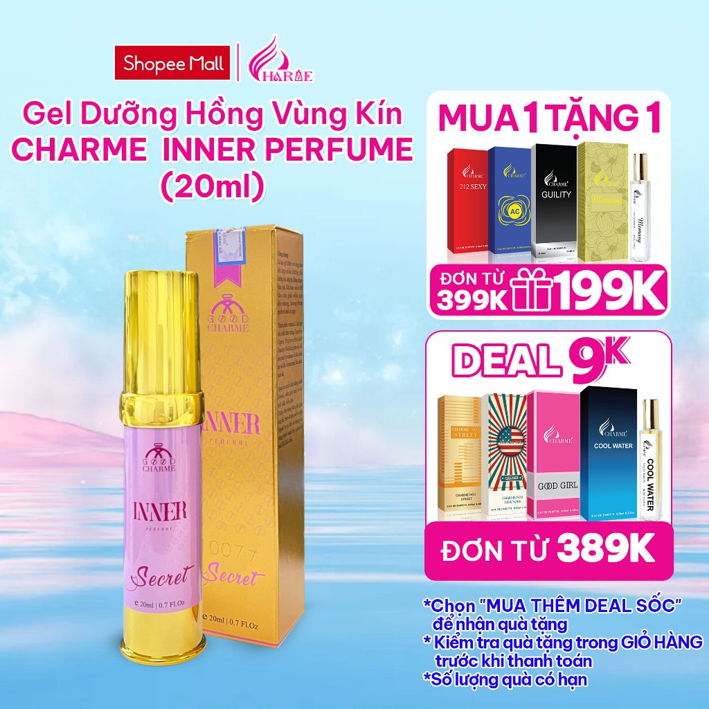 Gel Dưỡng Hồng Vùng Kín CHARME PERFUME 20ml Chiết Suất Từ Thiên Nhiên Làm Hồng Từ Nhiên