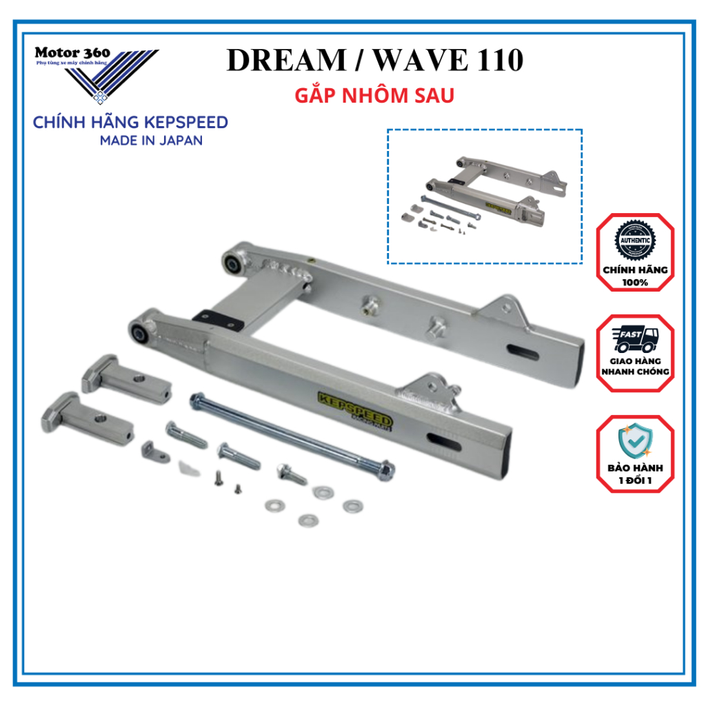 Gắp nhôm sau Dream / Wave 110 - KEPSPEED