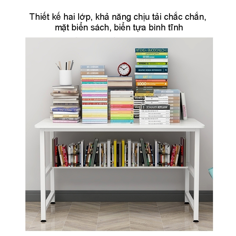 HUHU Bàn làm việc gỗ dùng cho văn phòng, học bài, để máy tính cho học sinh, sinh viên | BigBuy360 - bigbuy360.vn