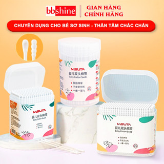 Tăm Bông Sơ Sinh Misuta Chính Hãng Cao Cấp Tiện Lợi Chuyên Dụng Cho Bé (Hộp 400 Que) BBShine – SS020