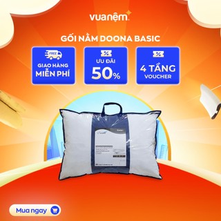 Gối bông Doona Basic 45x65cm độ phồng phù hợp, nâng đỡ nhẹ nhàng, thoáng khí