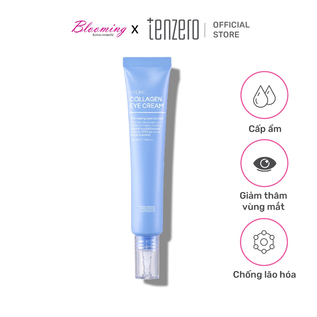 Kem Dưỡng Mắt Chống Lão Hóa, Cải Thiện Nếp Nhăn Tenzero Hydrolyzed Collagen Eye Serum 30ml