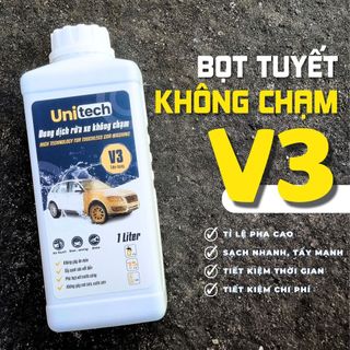 Nước rửa xe không chạm UNITECH V3 (1 lít) | Xà bông bọt tuyết rửa xe không chạm siêu sạch, tiết kiệm thời gian