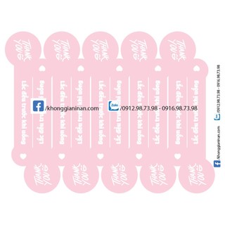 [In theo yêu cầu] Tem Decal Chống Nước Cao Cấp Niêm Phong Trà Sữa - Đồ Ăn Vặt