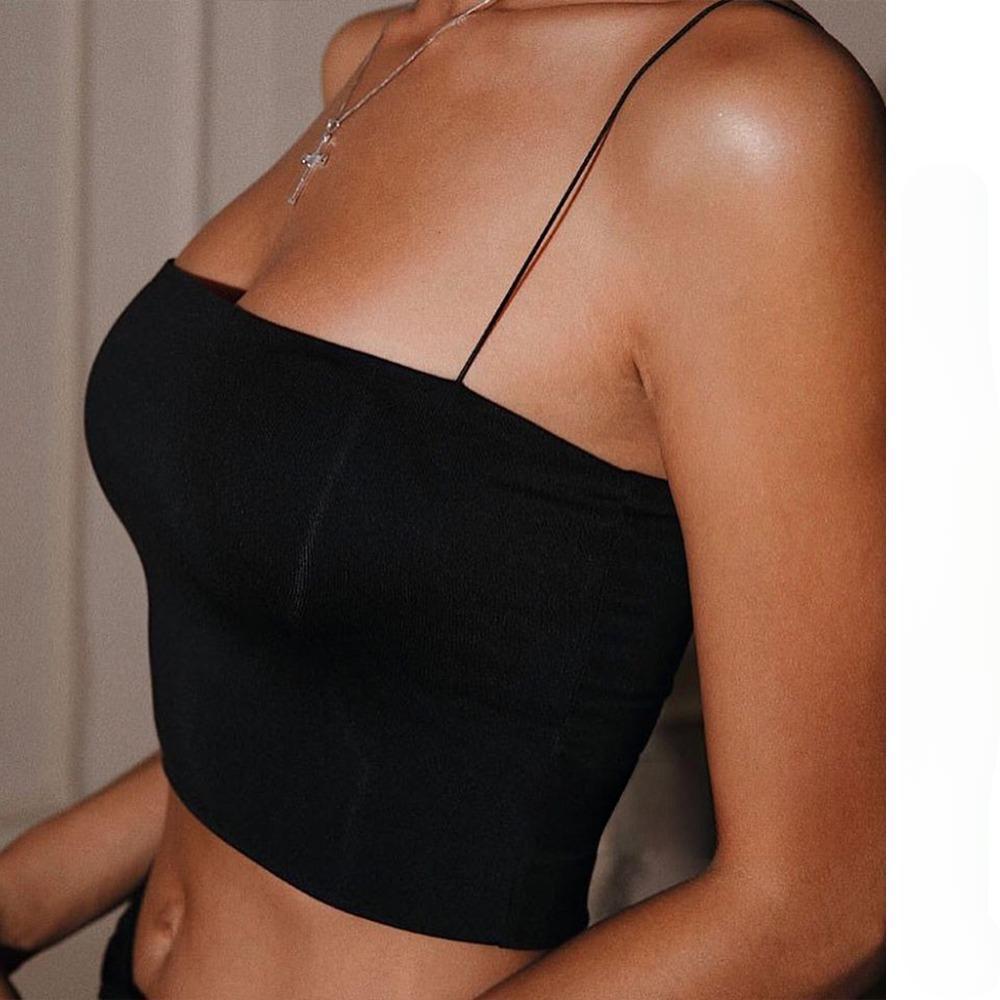 Áo Croptop Hai Dây Sợi Bún, Áo Croptop Nữ Thun Ống Ngang Ngực Ôm Body | BigBuy360 - bigbuy360.vn