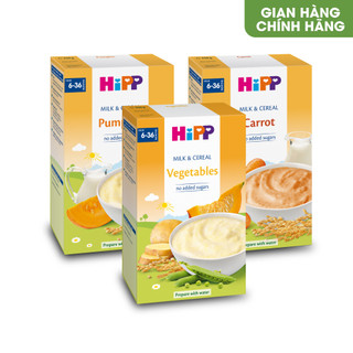 Bột ăn dặm dinh dưỡng Sữa, Ngũ cốc & Rau củ HiPP Organic 250g, dành cho bé từ 6 tháng tuổi_