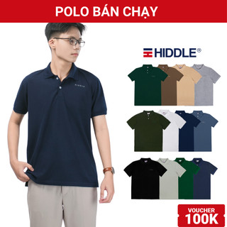 Áo polo nam cao cấp chính hãng HIDDLE cotton cá sấu chống nhăn nhiều màu trơn,in logo su nổi | H04-T3&H8-T3