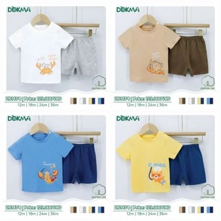 Bộ cộc tay cài vai bé trai 9-36m dokma