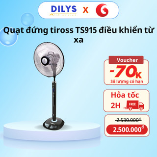 Quạt đứng tiross ts915, 5 cánh, điều khiển từ xa, chính hãng, bảo hành 12 tháng