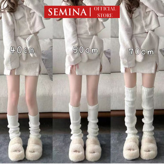Tất y2k Tất ống chân SEMINA Vớ Dệt Kim Giữ Ấm Chân Phong Cách Lolita Nhật Bản Dài Qua Gối 50-70cm TN156