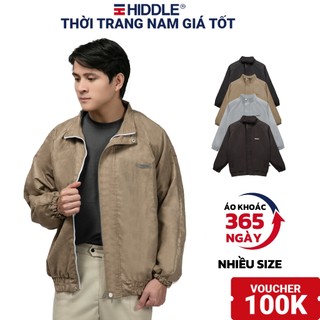 Áo khoác da lộn nam cổ trụ cao cấp HIDDLE mang được 4 mùa, có túi trong, 2 lớp dày dặn | H06-AK1