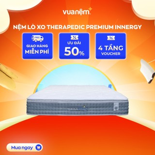 Nệm lò xo Therapedic Premium Innergy mát mẻ, mềm mại bảo hành và phân phối bởi Vua Nệm