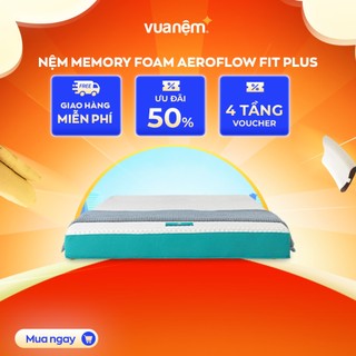 Nệm Foam Inoac Aeroflow Fit Plus mềm mại cấu trúc lượn sóng dễ ngủ sâu bảo vệ cột sống