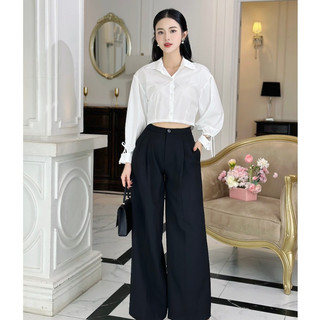 Quần dài nữ xếp 4 đường ly hàng thiết kế qvnd032308 by germe