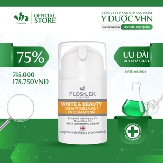 Kem Dưỡng Trắng Và Mờ Nám FLOSLEK Spot Lightening Cream Giúp Cải Thiện Độ Ẩm, Phục Hồi Các Tế Bào Bị Hư Tổn 50ml/Tuýp