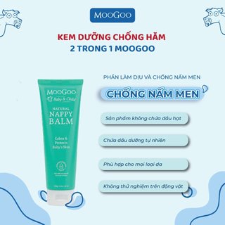Kem chống hăm tã cho bé sơ sinh từ 0M+ MooGoo tuýp 50g, 120g Baby Nappy Balm - Hàng Úc chính hãng