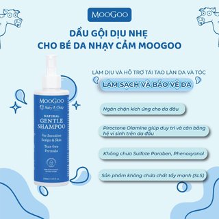 Dầu gội đầu dịu nhẹ cho bé không SLS, Sulfate, cho bé, da nhạy cảm, v da cơ địa - MooGoo