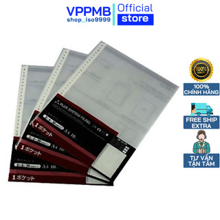 Tập (10chiếc) Túi sơ mi lỗ PLUS,Túi 11 lỗ Nhật Bản