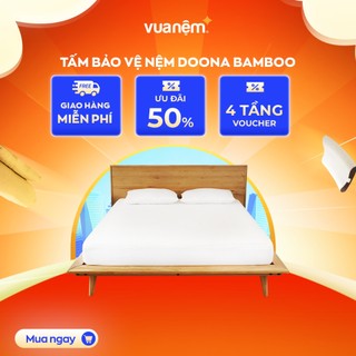 Bảo vệ nệm Doona Bamboo 30cm chống bụi bẩn nấm mốc, khử mùi thoáng khí, thoát nhiệt tối ưu