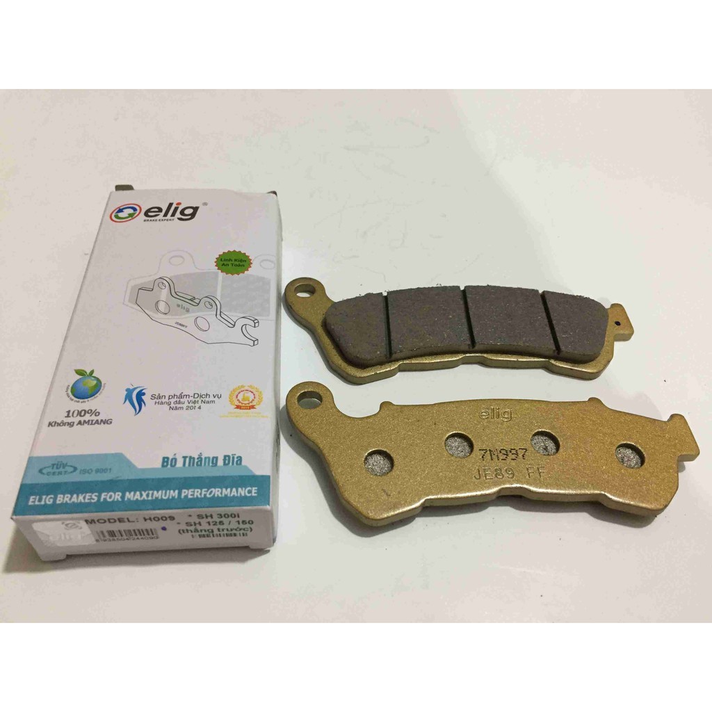Bố thắng, má phanh dĩa Elig SH125, SH150, SH300i trước