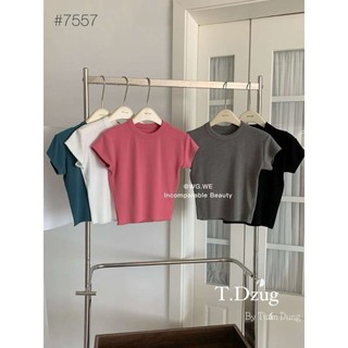 Áo thun tăm trơn croptop hàng QCL1 - A7557