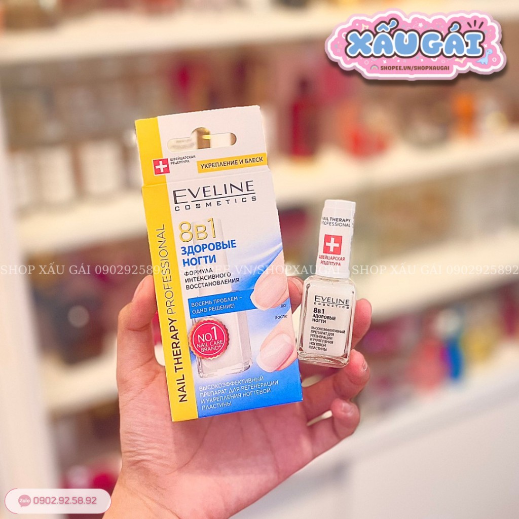 Sơn Dưỡng Móng Giúp Móng Cứng & Chắc Khỏe EVELINE 8in1