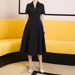 ĐẦM T3D EVENING MIDI IN BLACK