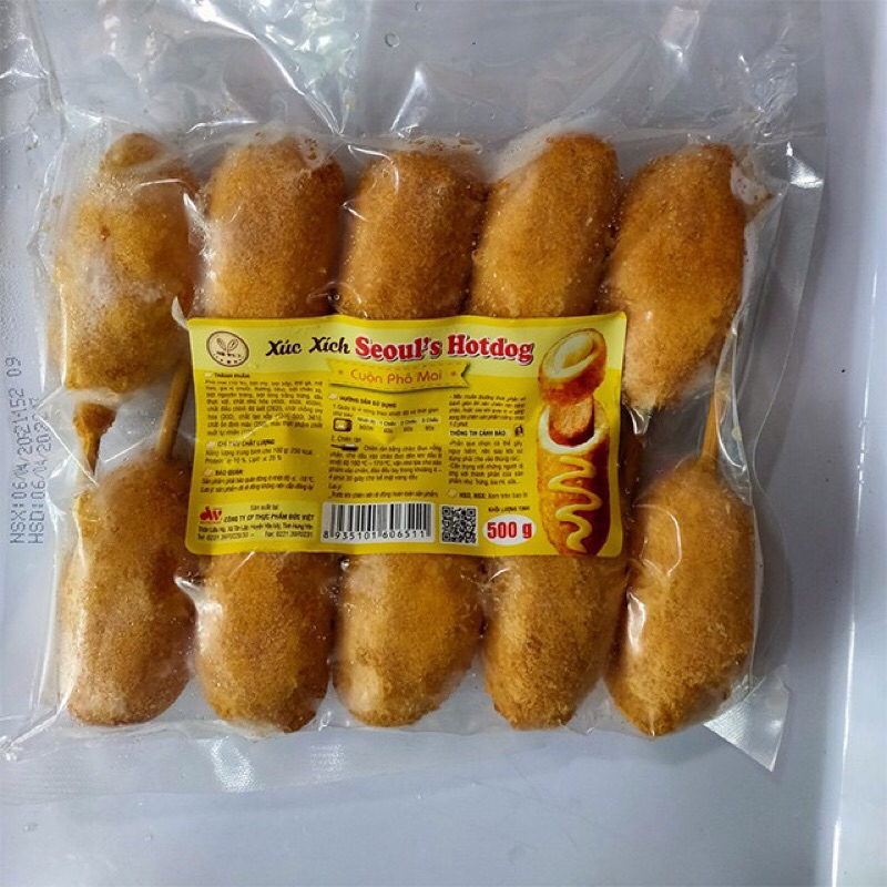 Xúc xích seoul's hotdog cuộn phomai 500gr ( Giao hàng Hà Nội)
