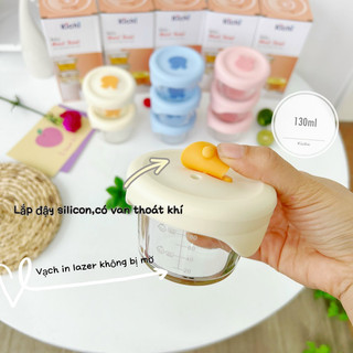 Hộp đựng thức ăn cho bé Kichi 130ml và chia vạch