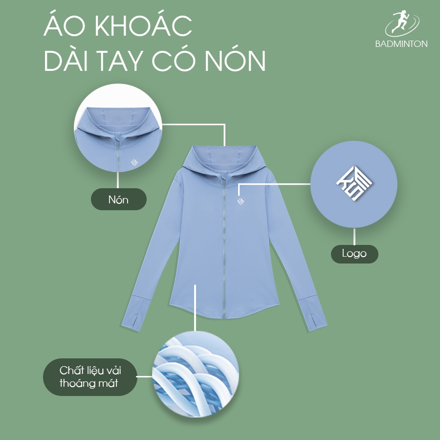 Áo Khoác Nữ Thể Thao Có Nón Dài Tay Khóa Kéo Tập Gym Yoga Chống Nắng Ôm Body AK992 | BigBuy360 - bigbuy360.vn