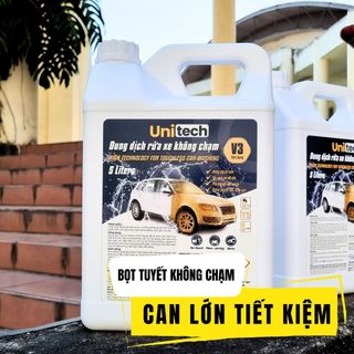  Nước rửa xe bọt tuyết không chạm UNITECH V3  5 lít  Dung dịch rửa xe không chạm V3 chính hãng 