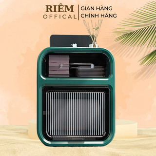 Hộp đựng giấy vệ sinh 2 tầng treo tường đa năng nhựa abs cao cấp tiện lợi riem