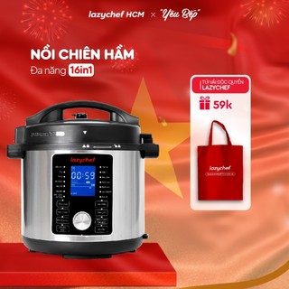 NỒI ÁP SUẤT ĐIỆN ĐA NĂNG LAZYCHEF 16IN1 - DUNG TÍCH 5.6L, HÀNG CHÍNH HÃNG, BẢO HÀNH 12 THÁNG