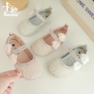Giày búp bê cho bé gái, giày búp bê công chúa đính ngọc nơ lấp lánh quảng châu cao cấp cho bé tuổi 2 - 8