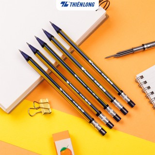 Bút chì bấm HB Thiên Long PC-023 thân lục giác bằng nhựa, sử dụng min chì thông dụng tiện dụng cho học sinh, sinh viên