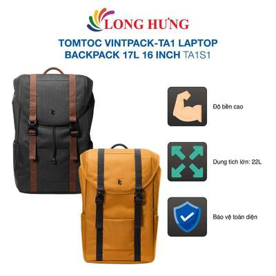 Ba lô Tomtoc VintPack-TA1 Laptop Backpack 17L 16 inch TA1S1 - Hàng chính hãng