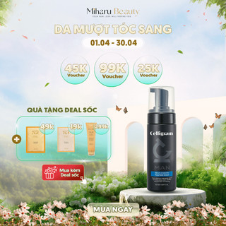 Dung dịch vệ sinh nam giới sạch mát dịu nhẹ khử mùi - Celligram Cooling Man’s Foaming Wash 150ml