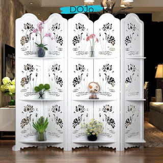 Bình phong vách ngăn chắn phòng khách ,spa gấp gọn DOJO ,Có thang kệ - AG478