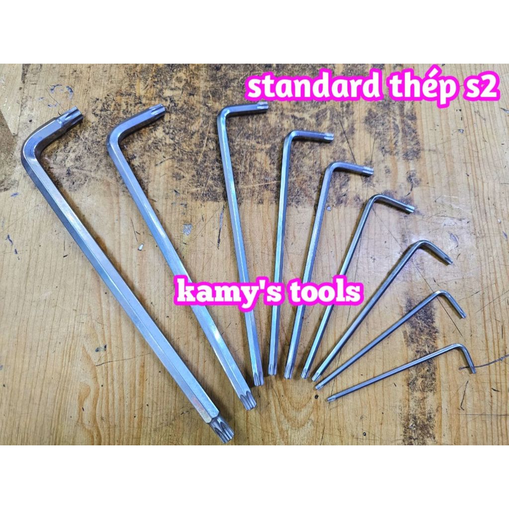 Lục giác bông sao hoa thị có lỗ thép S2 Standard T10 T15 T20 T25 T27 T30 T40 T45 T50