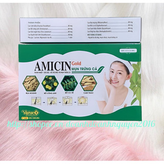 Amicin mụn trứng cá - hộp 30 viên - người bị dị ứng , mụn nhọt , trứng cá