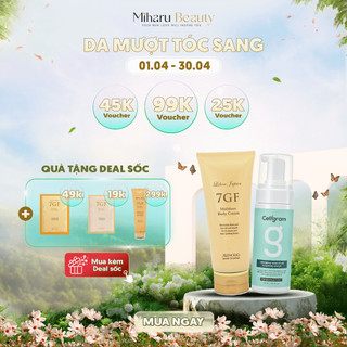 Làn da cơ thể sáng trong veo - 7GF Body Cream, Celligram Sensitive Foaming Wash