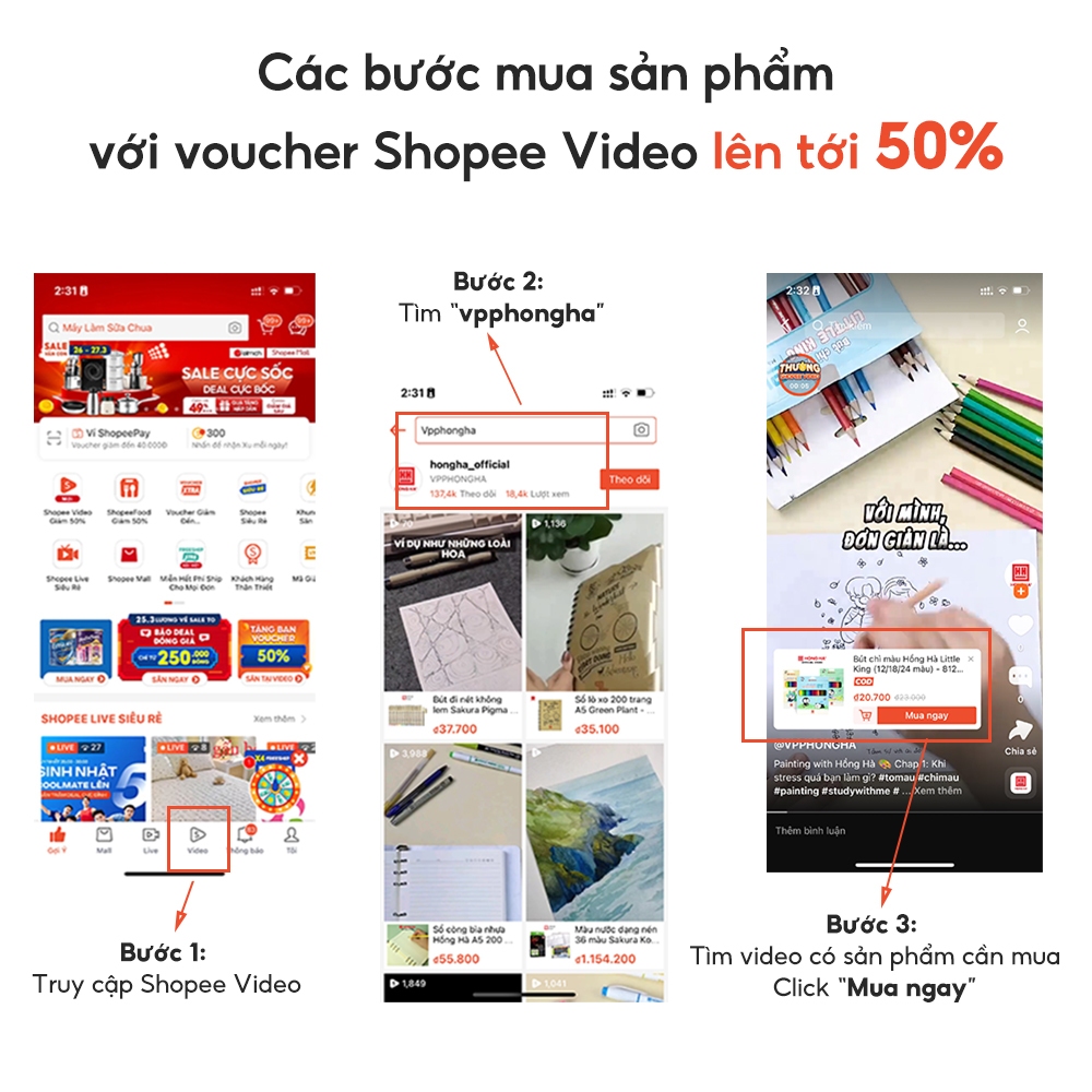 Giấy phân trang 5 màu Hồng Hà HS-PT3 - 6665