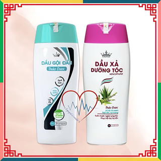 Dầu Gội ,Dầu xả Thảo Dược KINGPHAR - Chai 200g - Hạn chế tóc gãy rụng, sạch gàu và mượt tóc