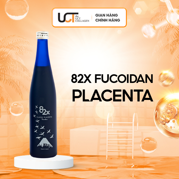 UCT 82X Collagen Nước Uống FUCOIDAN PLACENTA Hàm Lượng 450.000mg Placenta Từ Heo Shizuoka Và Fucoidan Từ Tảo Nâu Mozuku