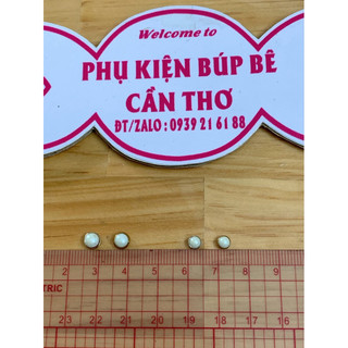 Nút áo mini giả ngọc trai may đồ cho bup bê
