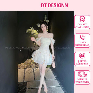Váy 2 dây thêu hoa , Đầm tơ 2 dây thêu hoa , hàng thiết kế fom dáng chuẩn , diện cực xinh