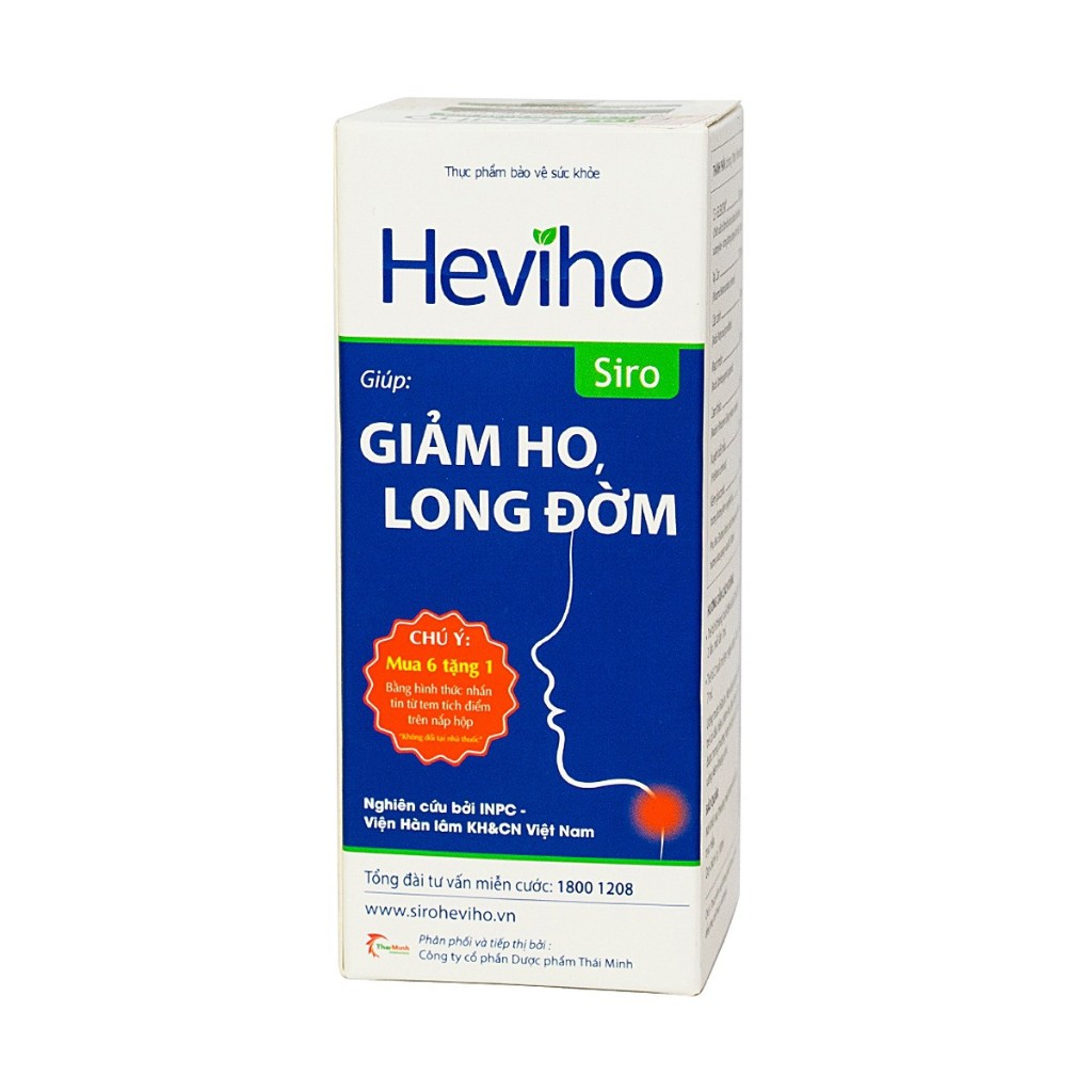 Siro Heviho hỗ trợ giảm ho, long đờm 100ml