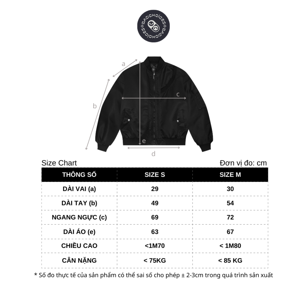 Bad Choices | Áo Bomber Chần bông COTTON-LINED form Boxy | BigBuy360 - bigbuy360.vn