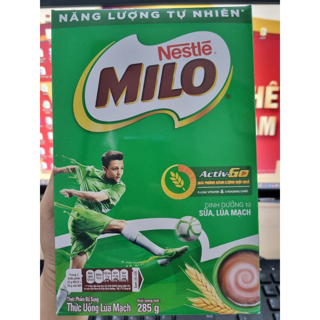 MILO BỘT Thức uống lúa mạch -Hộp giấy 285gr (date 27/12/24)